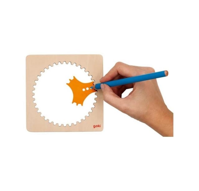 Goki Wooden Spirograph Drawing Set 6 pcs.