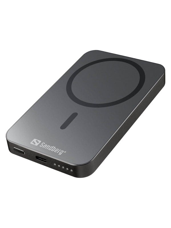 Sandberg Mag Wireless Powerbank 5000 ALU Powerbank (Akku) - Grau - 5000 mAh