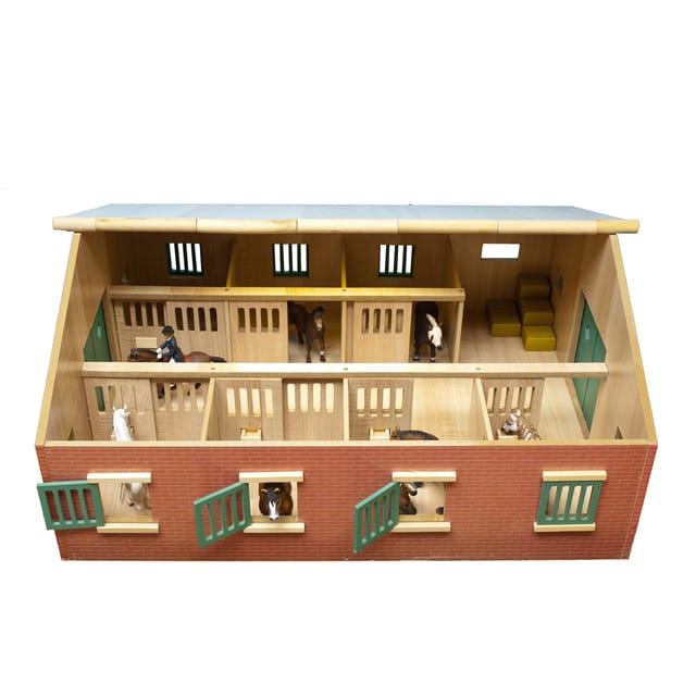Kids Globe Horse stable with 7 boxes 1:24