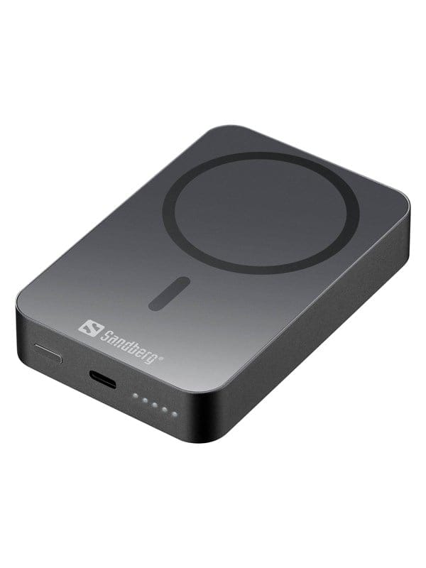 Sandberg Mag Wireless Powerbank 10000 mAh Powerbank (Akku) - Grau - 10000 mAh