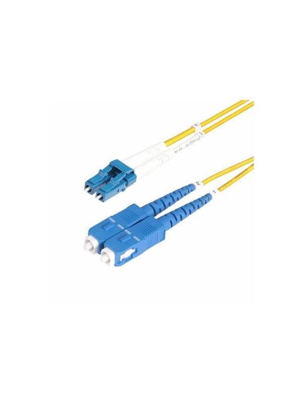 StarTech.com 2m (6ft) LC to SC (UPC) OS2 Single Mode Duplex Fiber Optic Cable - patch cable - 2 m - yellow - Gelb - 2m