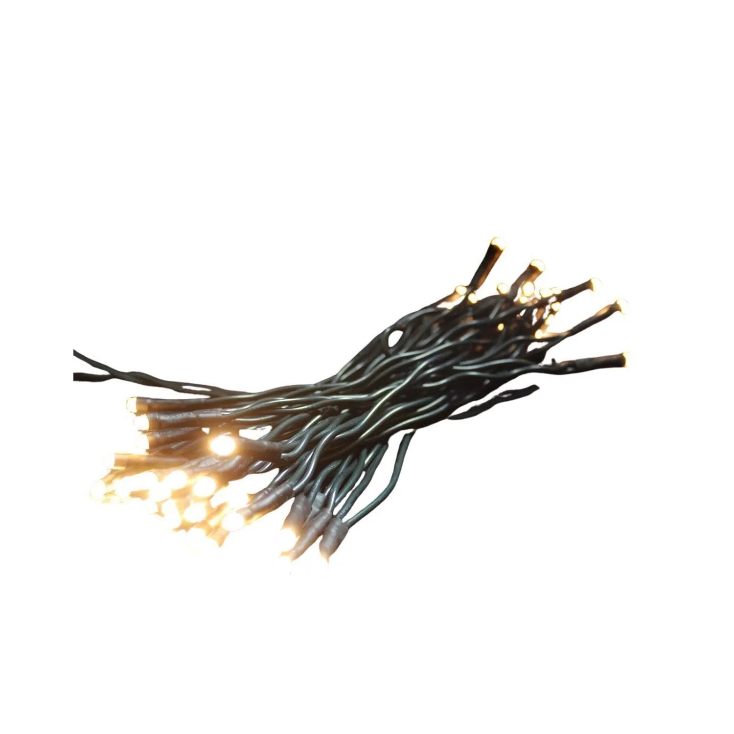 Lex 50er LED Lichterkette Grünes Kabel Innen Partylichterkette Beleuchtung Warmweiß