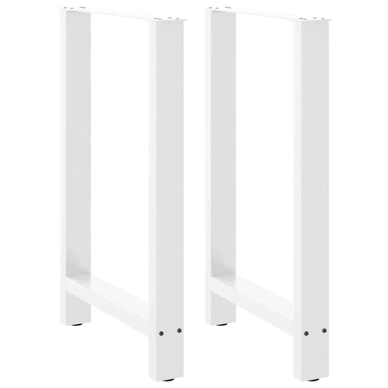 vidaXL Bartischbeine Weiß 2 Stk 60x90-91 cm Stahl 4013333
