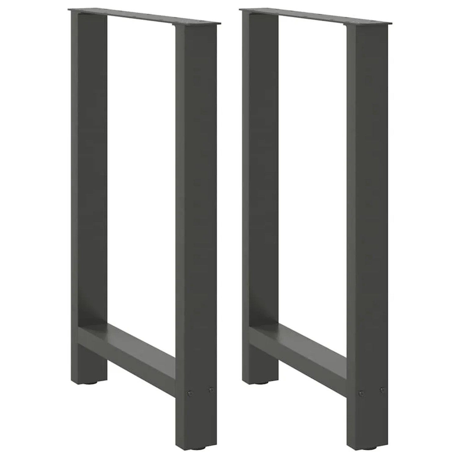 vidaXL Bartischbeine Anthrazit 2 Stk 60x90-91 cm Stahl 4013334
