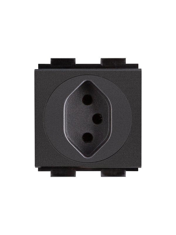 Crestron Electronics Crestron FT2A-PWR-SW series FT2A-PWR-SW-1-BASIC - power socket-outlet - power outlet module single Switzerland - 1 gang - 1 power socket - black