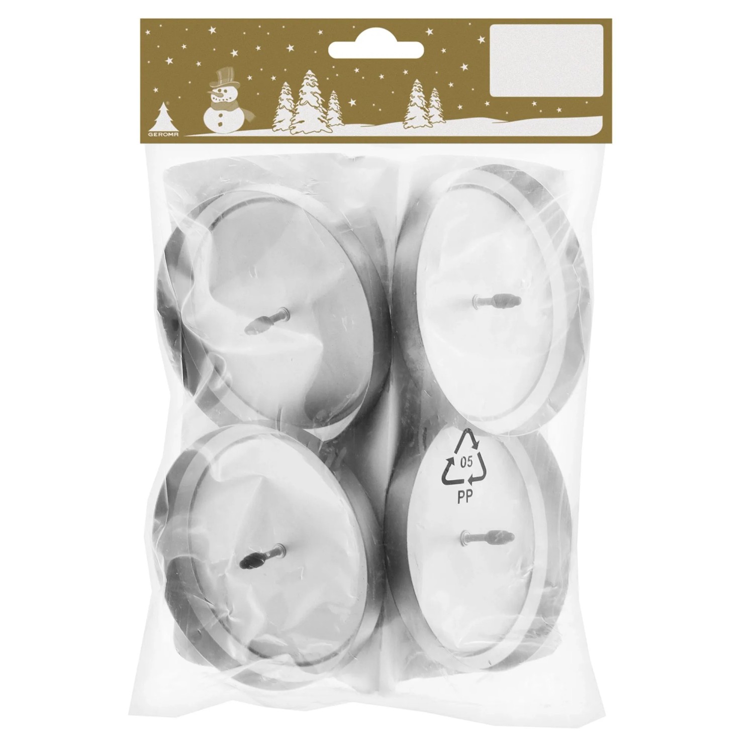 Metallkerzenhalter-Set 8 cm Silber 4-teilig