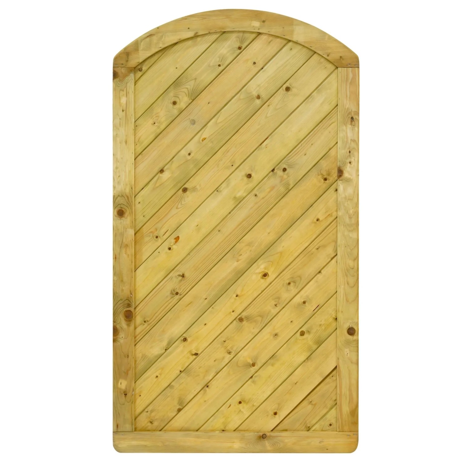 GartenLand Tor INNSBRUCK MASSIV Gebogen 100x180 cm Holzzaun Fichte PEFC KDI Grün Massiver Rahmen 44x88 mm Sehr Stabil