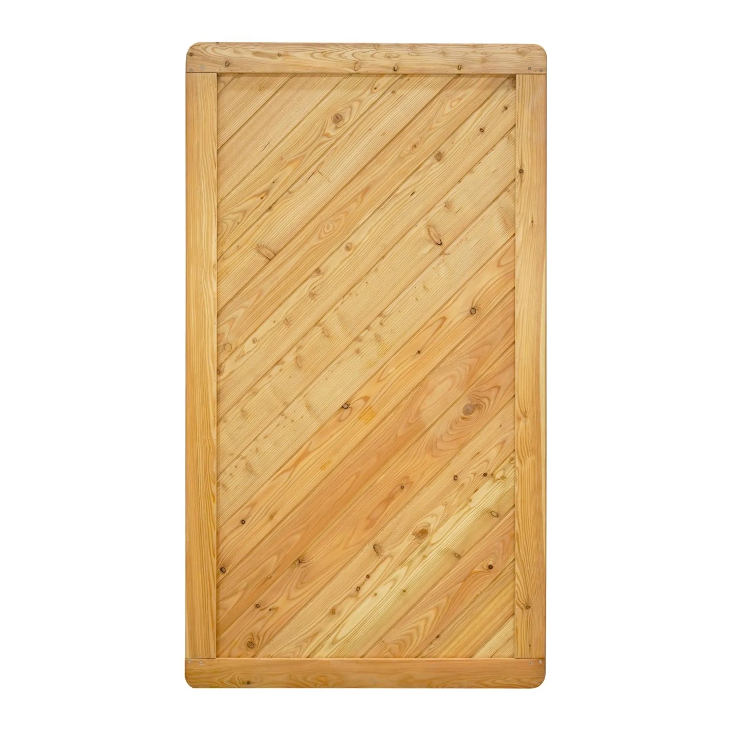 GartenLand Tor NIZZA Gerade 100x180 cm Holzzaun Lärche PEFC Massiver Rahmen 44x88 mm Sehr Stabil