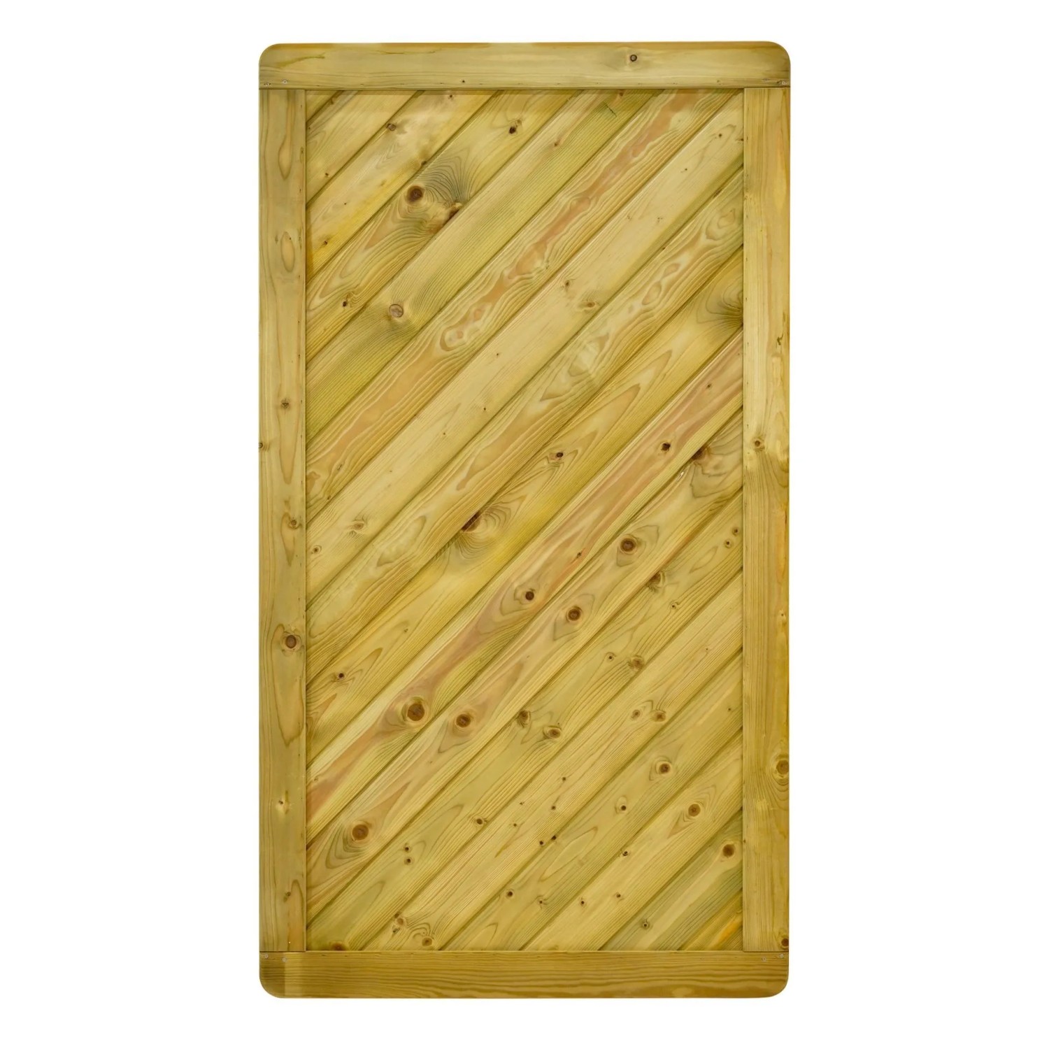 GartenLand Tor INNSBRUCK MASSIV Gerade 100x180 cm Holzzaun Fichte PEFC KDI Grün Massiver Rahmen 44x88 mm Sehr Stabil