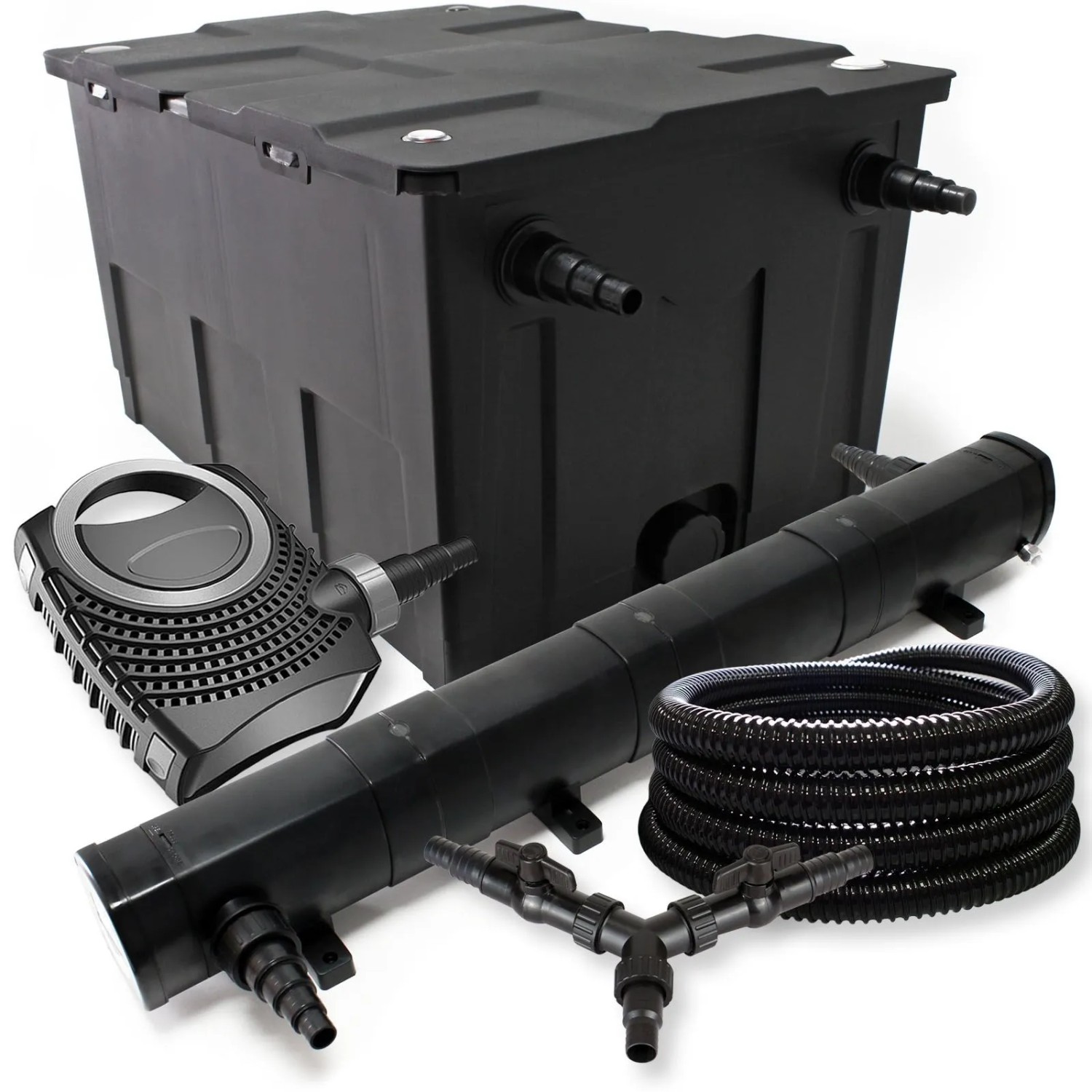 Sunsun Teichfilter Set 60000L 72W Teichklärer Neo8000 70W Pumpe 25M Schlauch