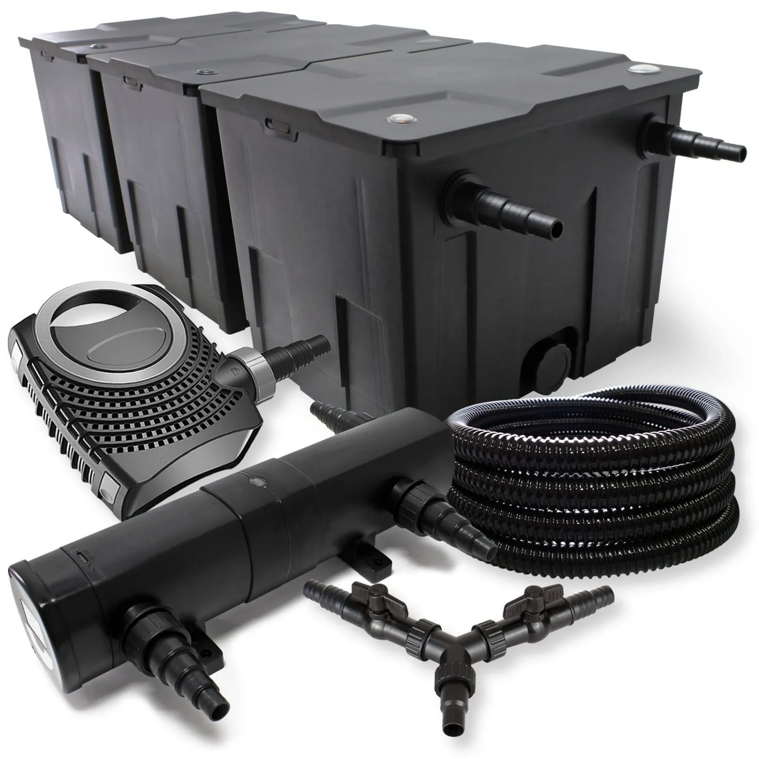 Sunsun Filter Set 90000L Teich 18W Teichklärer Neo8000 70W Pumpe 25M Schlauch