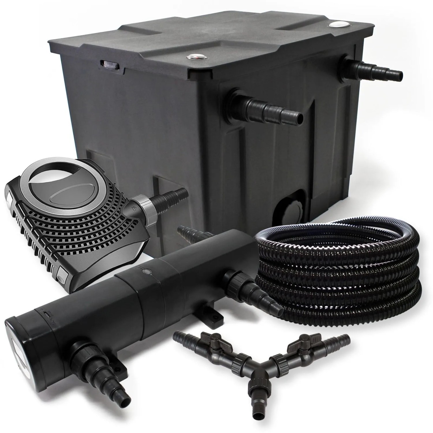 Sunsun Filter Set 12000L Teich 24W Teichklärer Neo8000 70W Pumpe 25M Schlauch