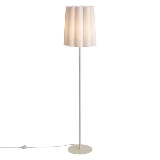 QAZQA Japandi Stehleuchte Beige mit STOffschirm 160cm Jenni