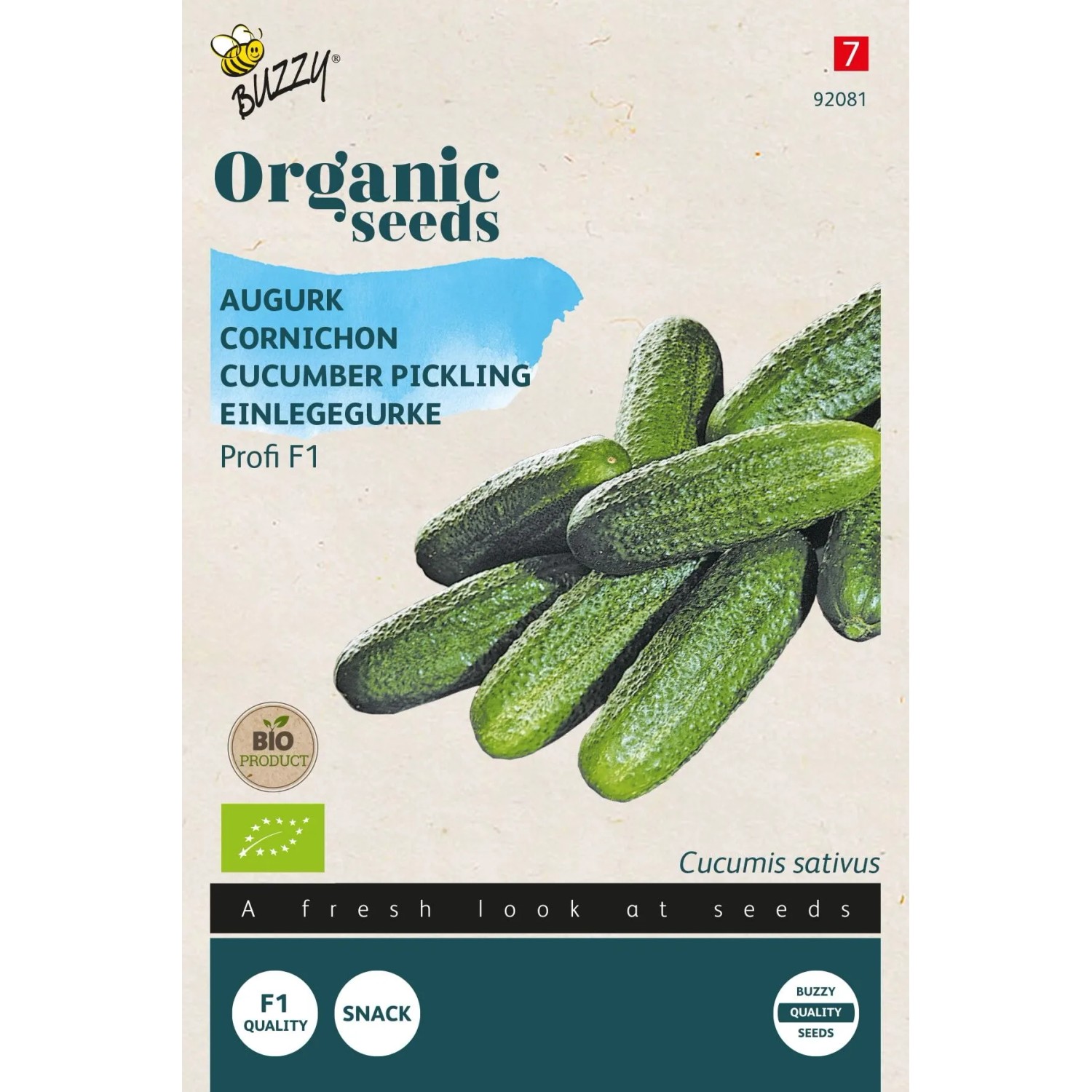 Buzzy Organic Einlegegurke Profi F1Bio Samen Circa 8 SamenBiologisch Angebaut