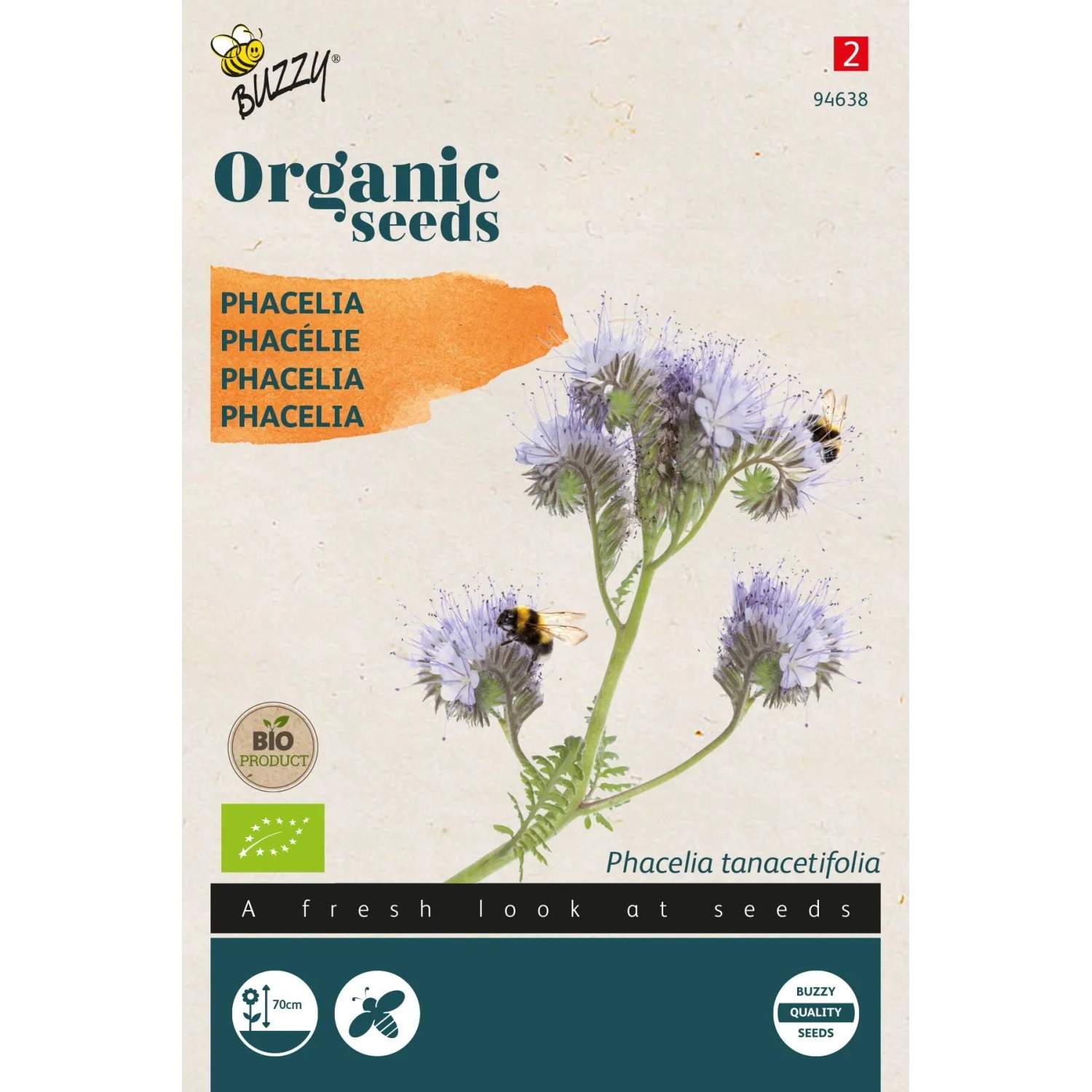 Phacelia Buzzy Organic Bio Samen Circa 0,5 g