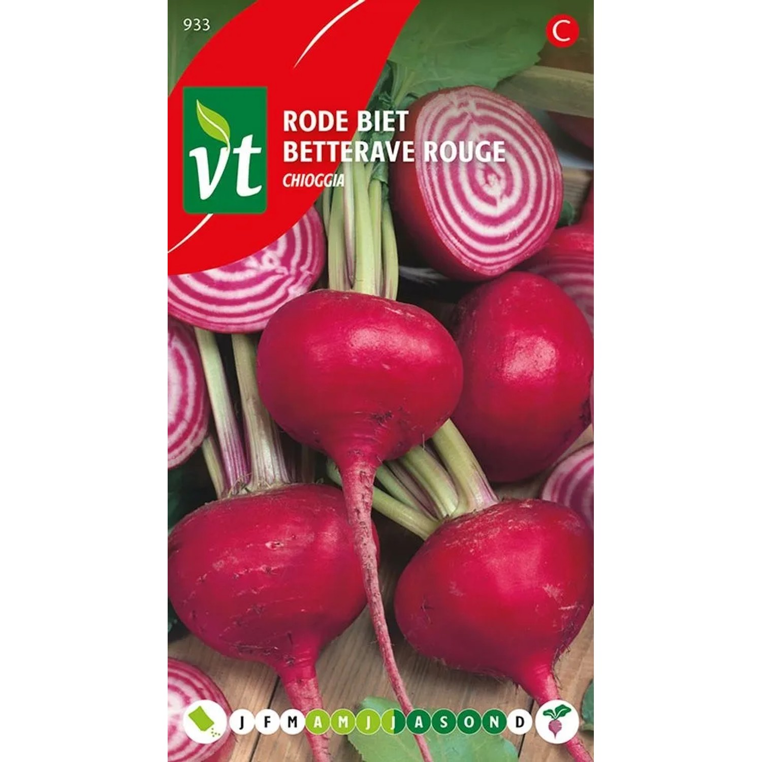 Rote Bete 'Chioggia' Saatgut Circa 3 g Rot-Weiß Geringelt