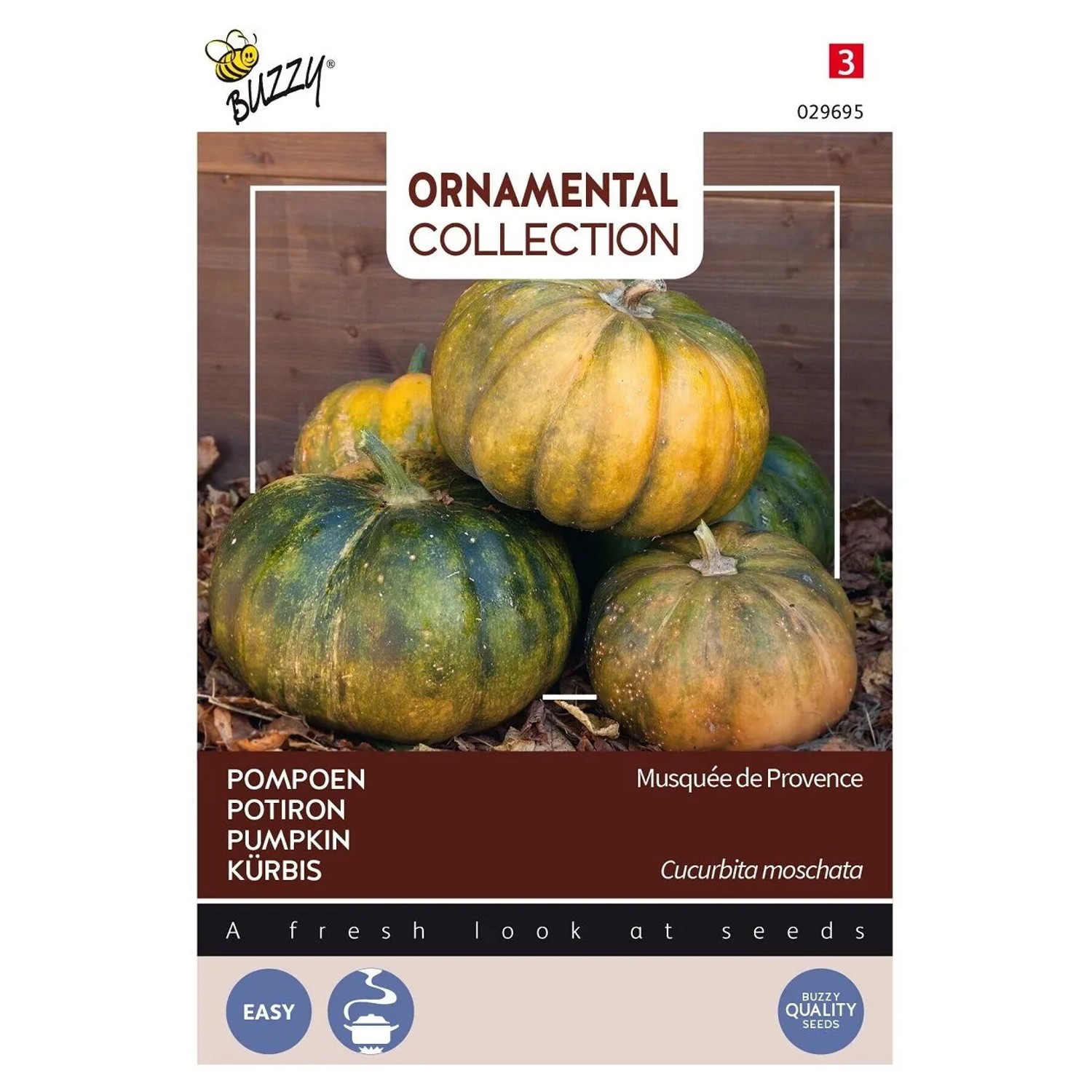 Moschuskürbis 'Musquée de Provence' Buzzy Ornamental Kalebasse Samen Circa 1,5 g Alte Französische Sorte