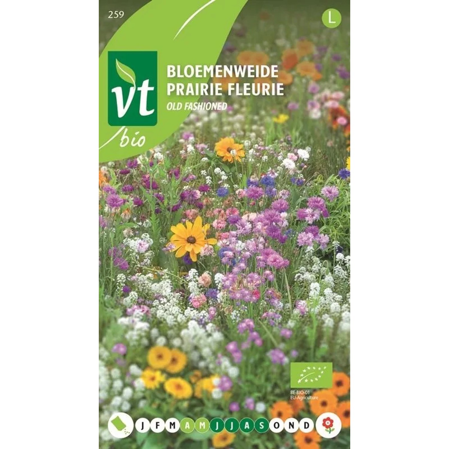 Blumenwiese 'Old Fashioned' Bio Saatgut Circa 4 g Bunte Mischung