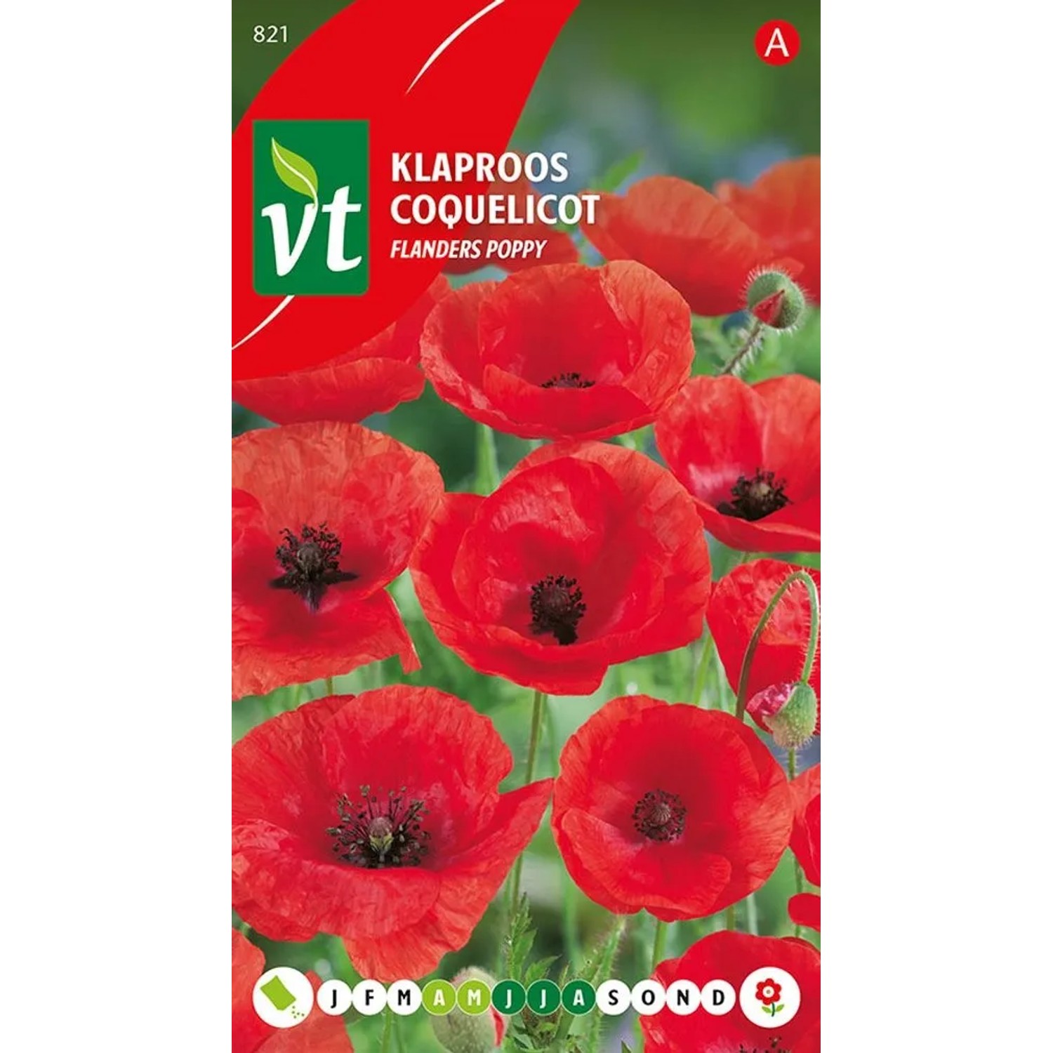 Mohn rot Samen Circa 0,75 g Rote Blüten