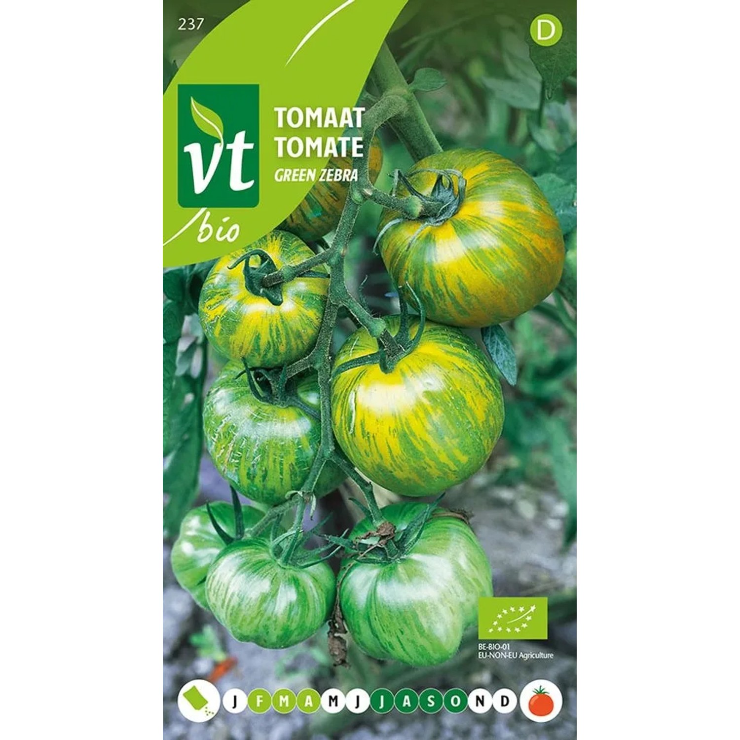 Tomate Green Zebra Bio Samen Circa 0,2 grSeltene Grüne Streifen auf der Frucht