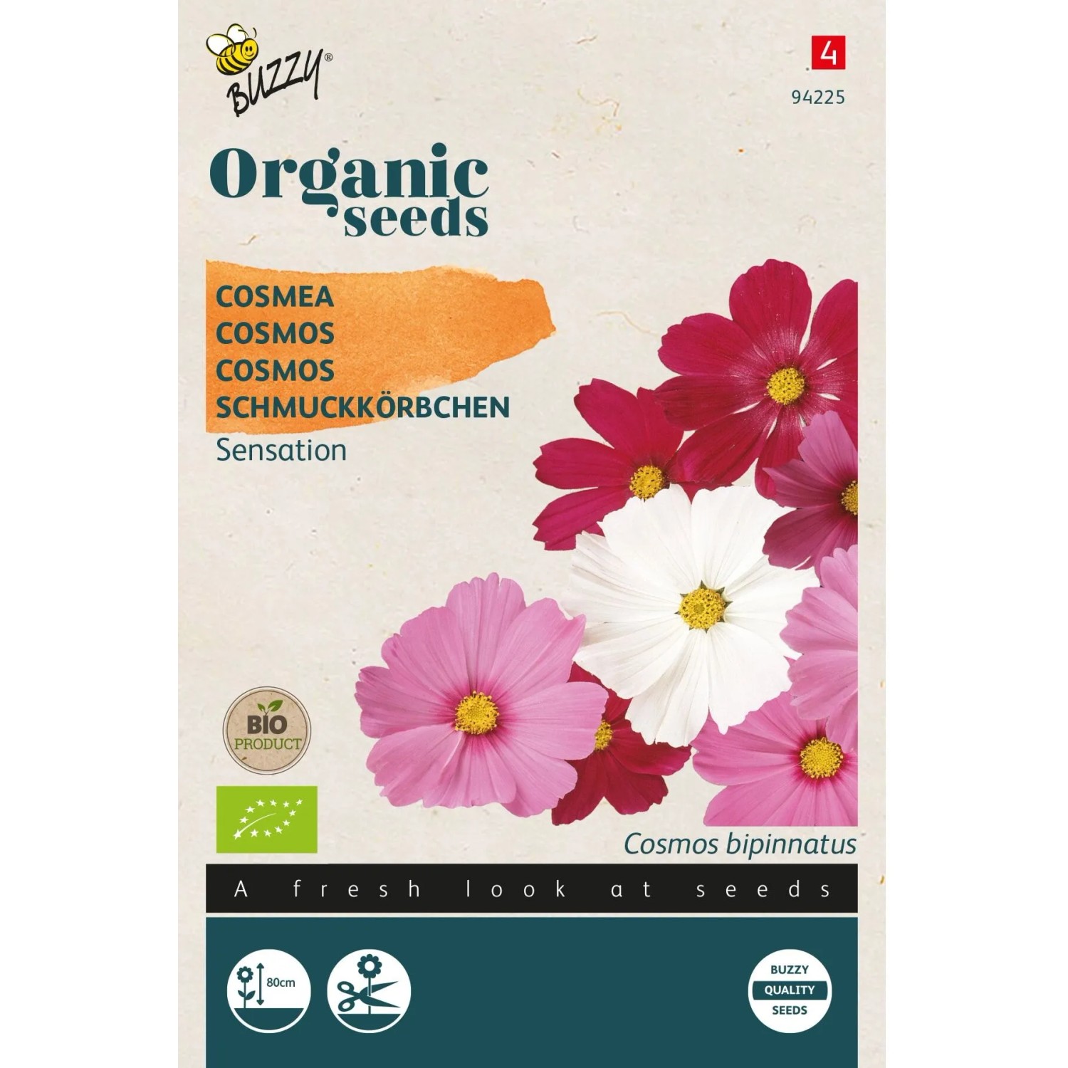 Schmuckkörbchen 'Sensation Mischung' Buzzy Organic Bio Samen Circa 1 g Für Innen und Außen