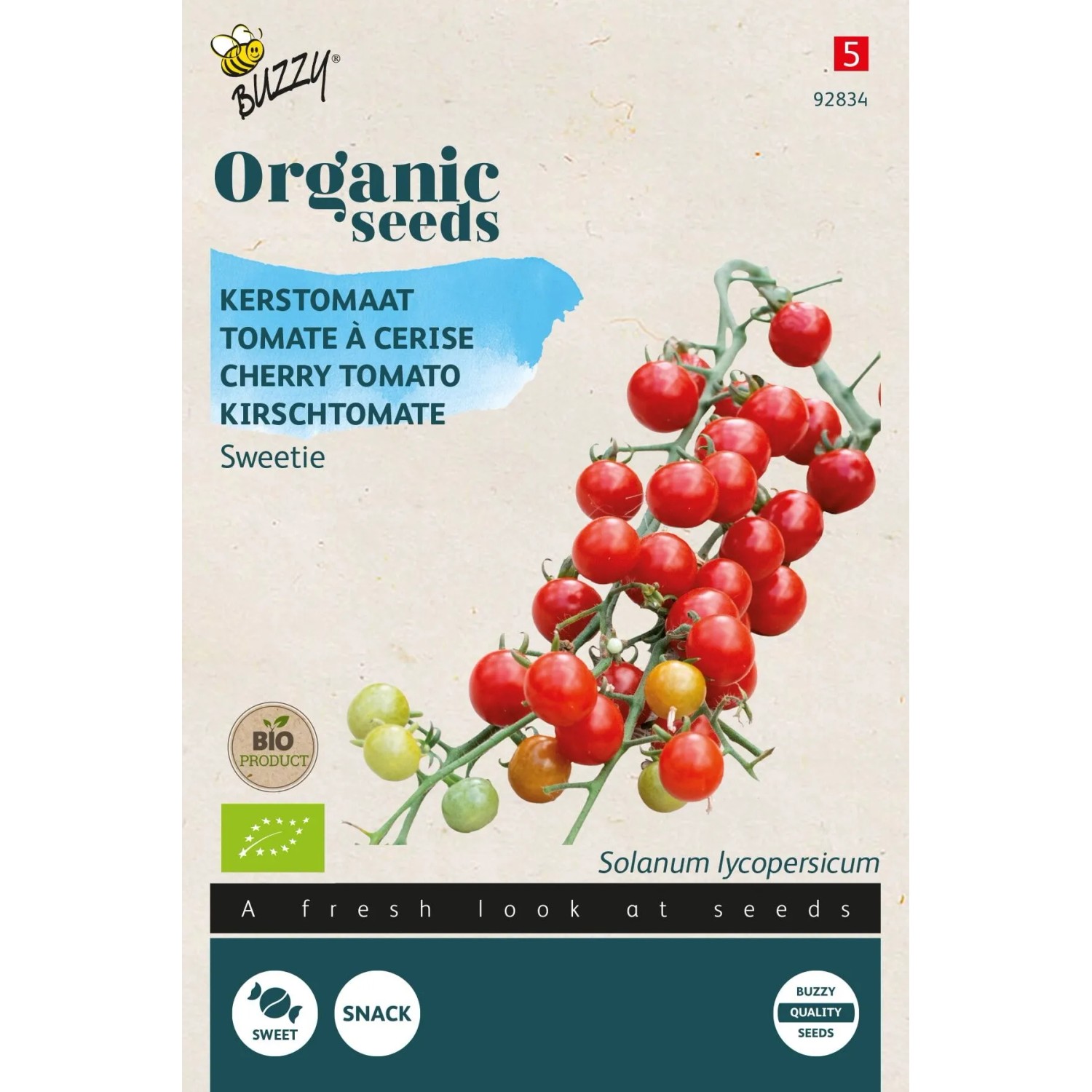 Tomate 'Sweetie' Bio Saatgut Circa 0,1 g Sehr Süße Mini-Tomaten