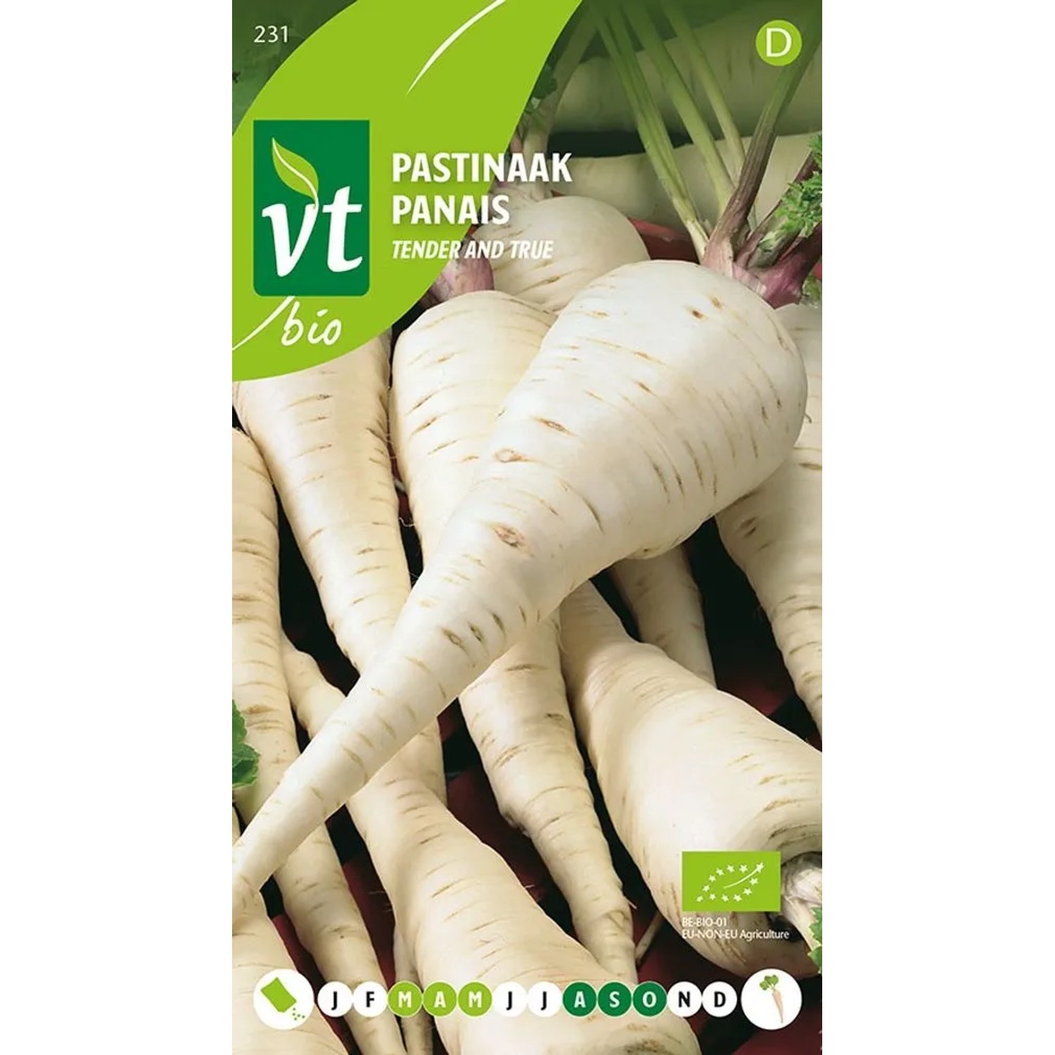 Pastinake 'Tender and True' Bio Samen Circa 2 g Biologisch Angebaut