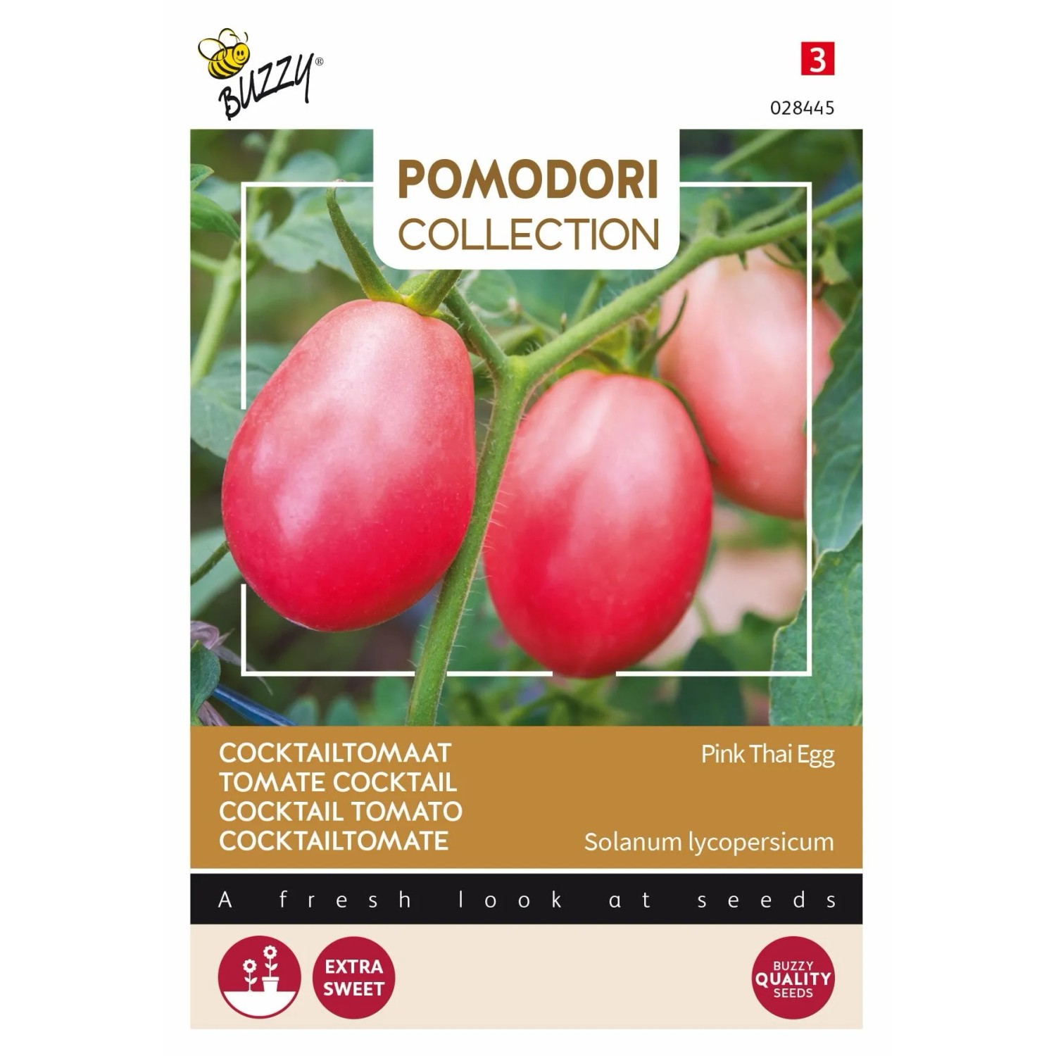 Tomate 'Pink Thai Egg' Buzzy Pomodori Samen Circa 1,5 g Kompakt Wachsend