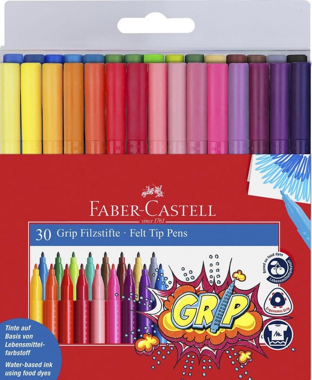 Faber-Castell Filzstift Grip Colour Marker 30x Etui