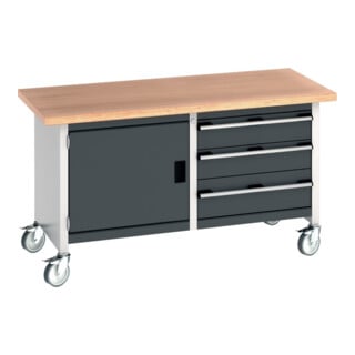 Bott Kastenwerkbank cubio Multiplex 1500 x 750 x 840mm RAL 7035/7016