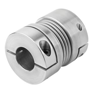 KIPP Metallbalgkupplung Gr. 500 D1=38 D2=38 L=112 Aluminium