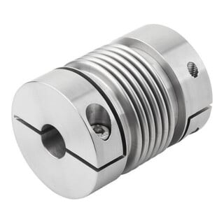 KIPP Metallbalgkupplung Gr. 80 D1=28 D2=28 L=91 Edelstahl