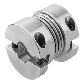 KIPP Metallbalgkupplung Gr.150 D1=28 D2=28 L=78 Aluminium