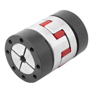 KIPP Elastomer-Klauenkuplung mit Konusnabe Spannring Gr.48 D1=50 D2=50 L=140