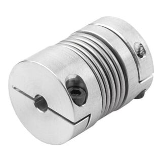 KIPP Metallbalgkupplung Gr. 10 Aluminium D1=5 D2=6 L=26
