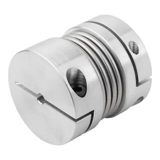 KIPP Metallbalgkupplung Gr.300 38 x 38 x 94mm Aluminium