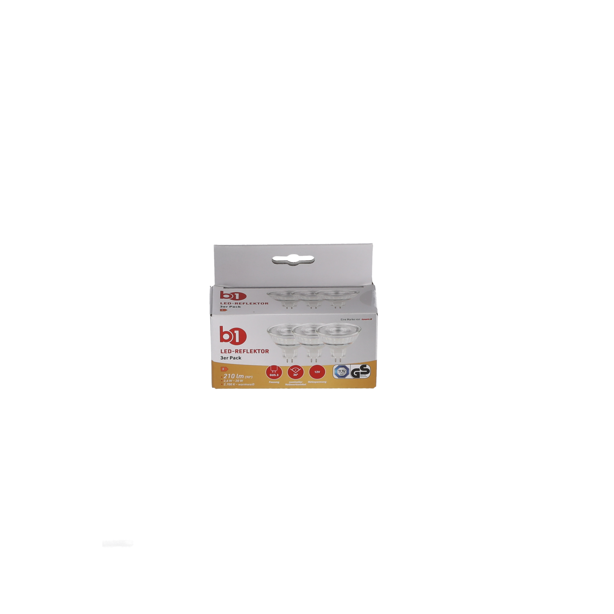 B1 LED-Leuchtmittel Reflektor klar GU 5.3 2,6 W 210 lm warmweiß Bild 2