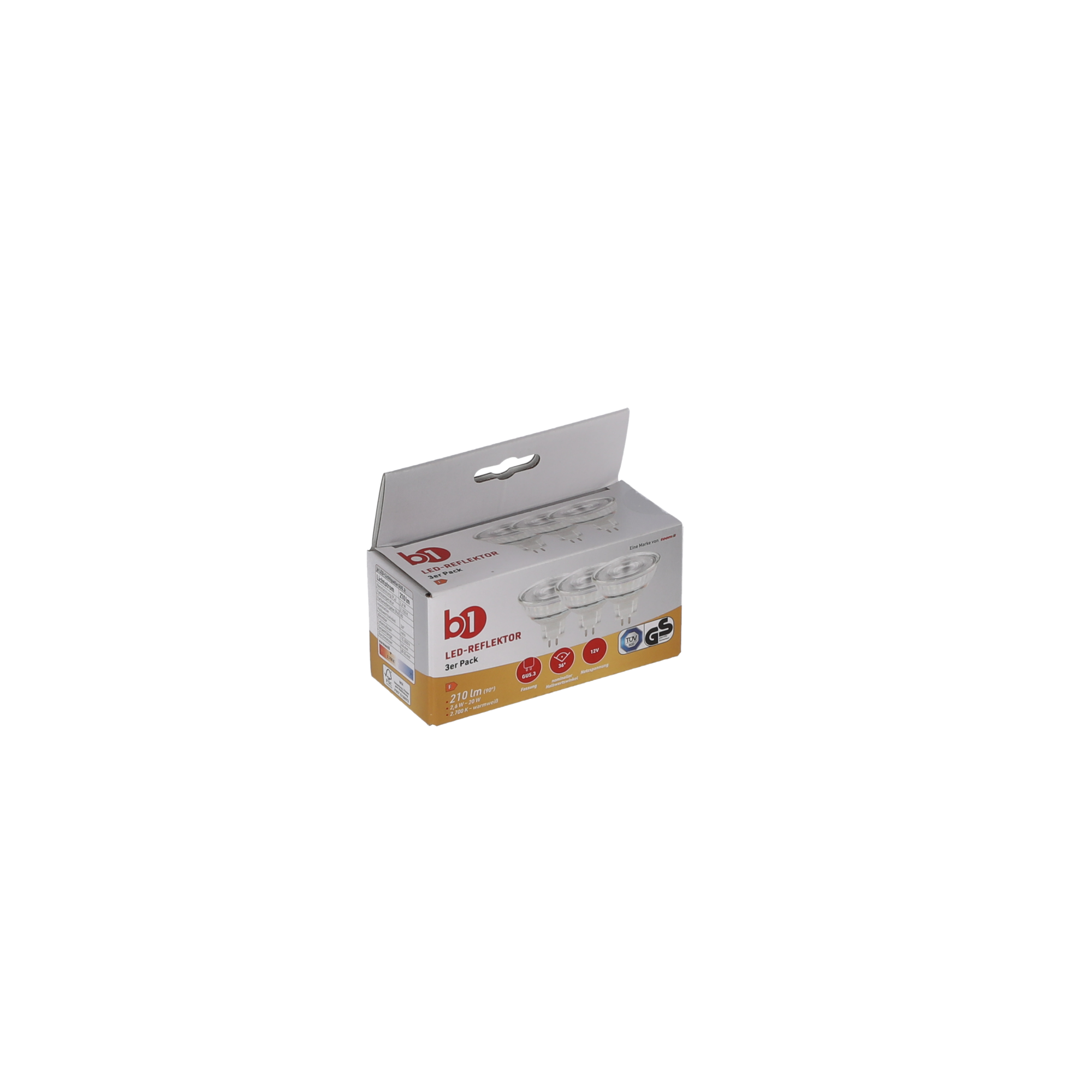 B1 LED-Leuchtmittel Reflektor klar GU 5.3 2,6 W 210 lm warmweiß Bild 3