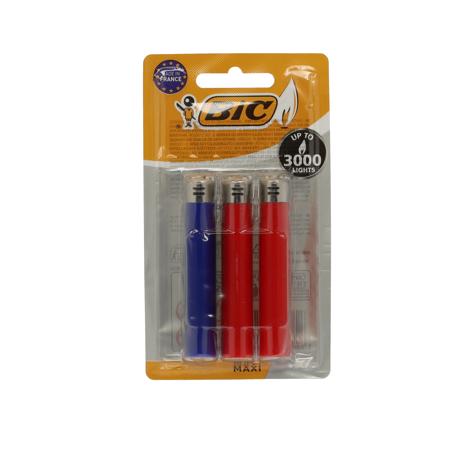 BIC Feuerzeuge Maxi bunt 3 Stück