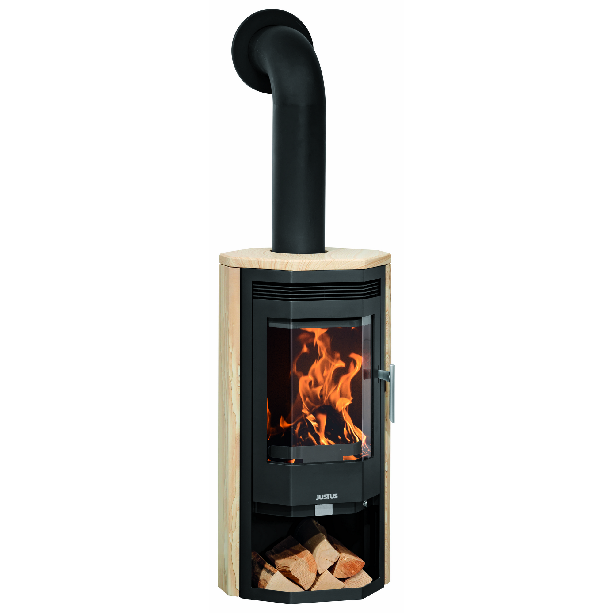 Justus Kaminofen 'Usedom 5 D' Stahl/Sandstein 5,5 kW