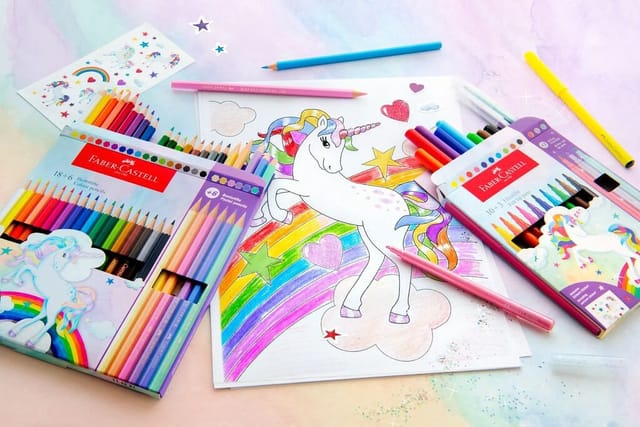 Faber-Castell Filzstift Einhorn 18+6 +Sticker