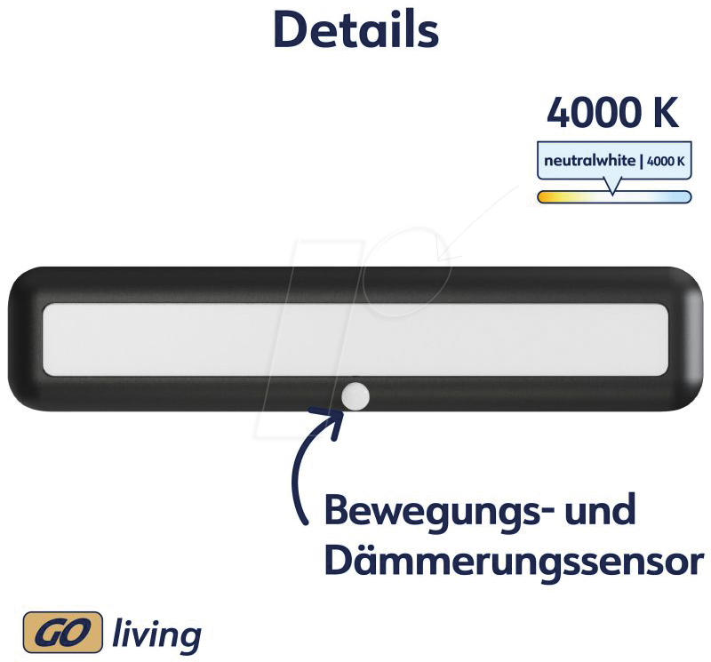 MLI 27700090 - LED-Akku-Unterbauleuchte Mobina Sensor 30 Gen2