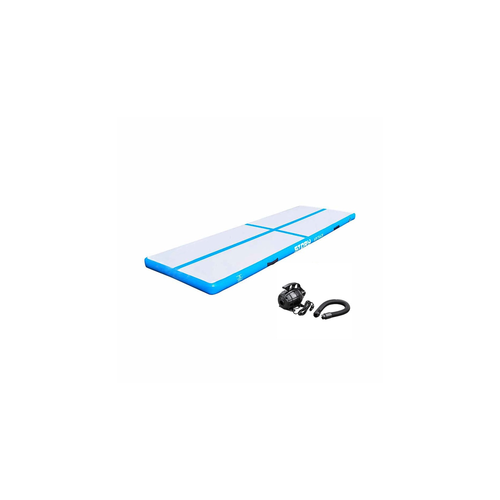 Gymnastikmatte Airtrack 3m x 1m x 10cm, blau