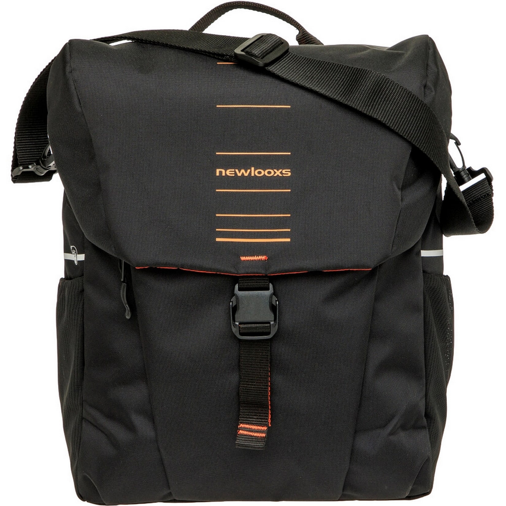 Fahrrad-Gepäckträgertasche Vigo Single, schwarz-orange