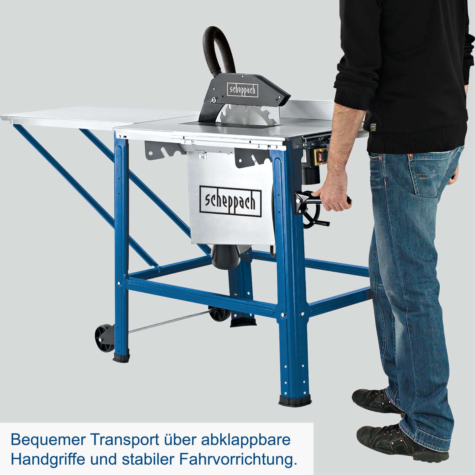 Tischkreissäge HS120o 230V Scheppach - 2200W | 83mm Schnitthöhe | 315mm Sägeblatt | Sägeblattschutz & Absaugschlauch | inkl. Fahrvorrichtung Bild 3