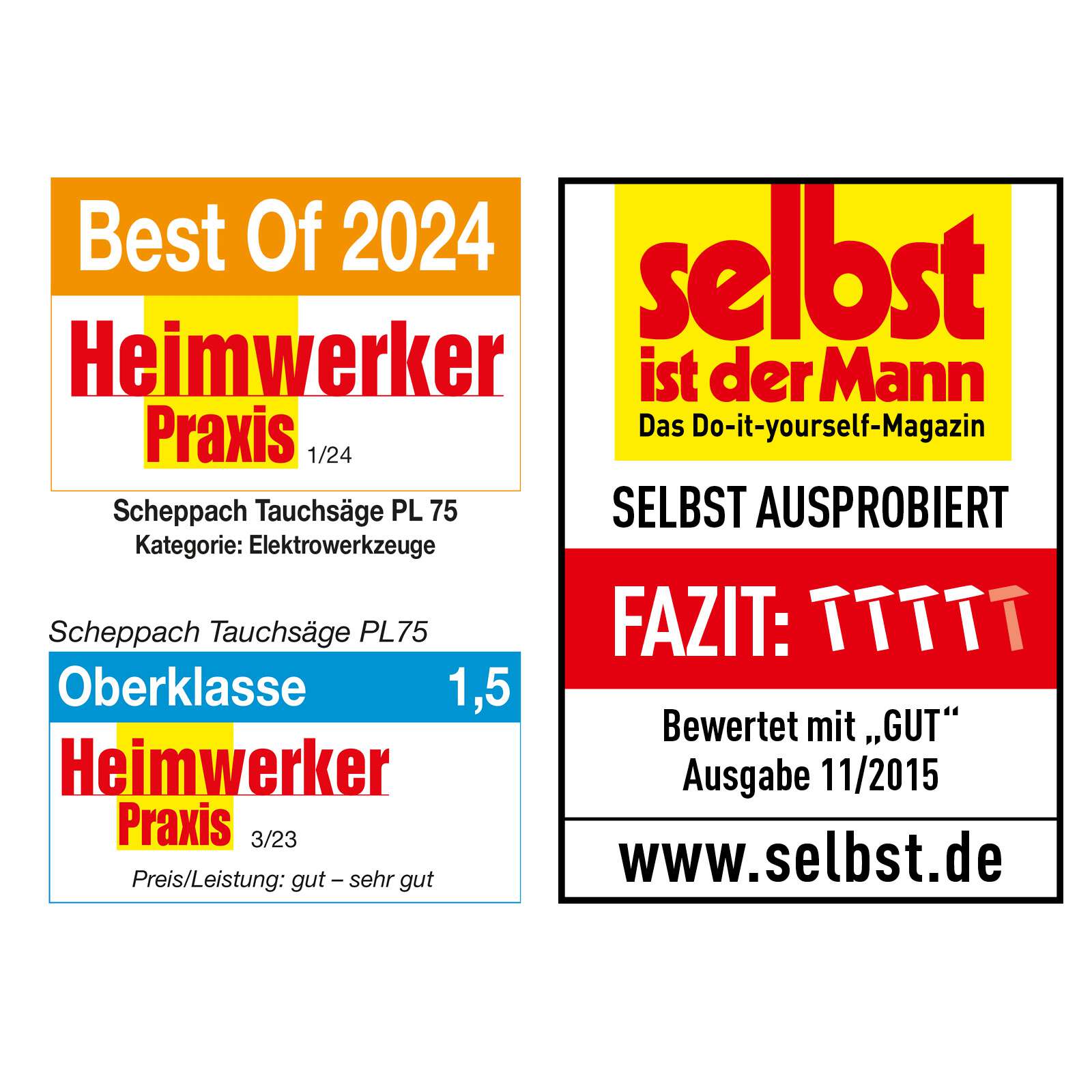 Tauchsäge PL75 Scheppach - 1600W | 75mm Schnitttiefe | Ø210mm Sägeblatt | 36Z | 16mm Schattenfugen | Sägeblattschutz Bild 4