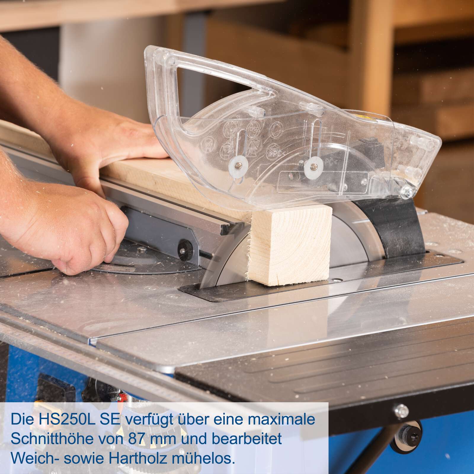 Tischkreissäge HS250L SE Scheppach - 2000W | 87mm Schnitthöhe | 546 x 630mm Tisch | Laser | inkl. 2. Sägeblätter 24Z Bild 4
