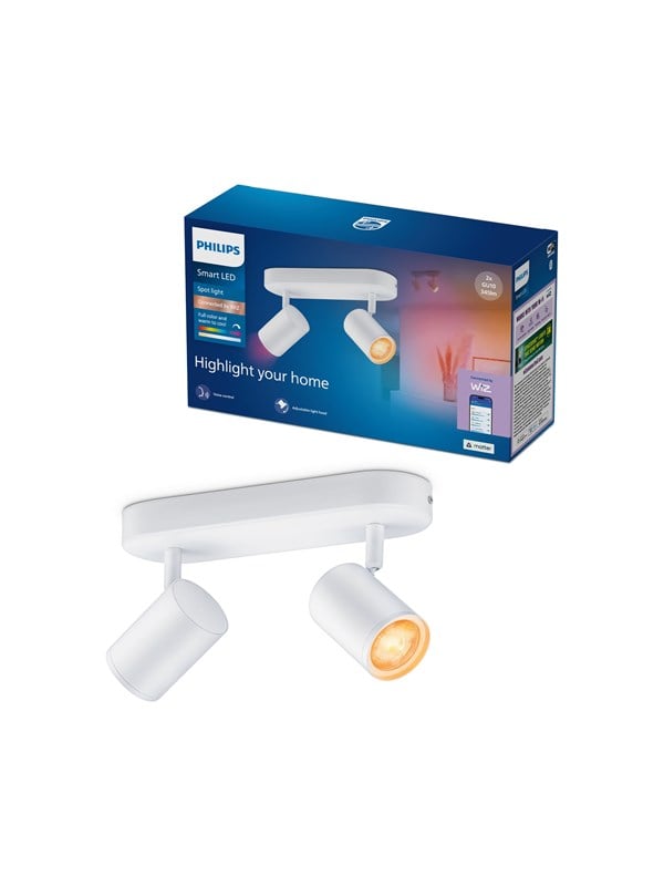 Philips Smart Lighting Smart-Spotlampe x2, weiß