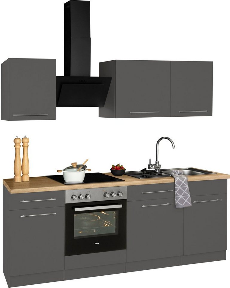 wiho Küchen Küchenzeile Unna, mit E-Geräten, Breite 220 cm Bild 2