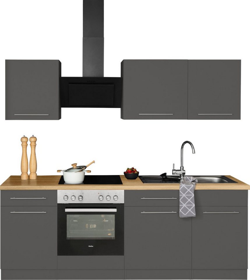 wiho Küchen Küchenzeile Unna, mit E-Geräten, Breite 220 cm Bild 3